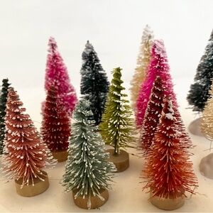 15 Miniature Bottle Brush Christmas Trees